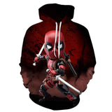 3D Print Marvel Superhero Deadpool 2 Hoodie