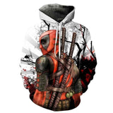3D Print Marvel Superhero Deadpool 2 Hoodie