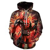 3D Print Marvel Superhero Deadpool 2 Hoodie