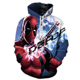 3D Print Marvel Superhero Deadpool 2 Hoodie