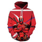 3D Print Marvel Superhero Deadpool 2 Hoodie