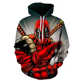 3D Print Marvel Superhero Deadpool 2 Hoodie