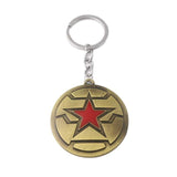 Marvel jewelry Captain Marvel Shield Keychain The Avengers 4 Superhero Carol Danvers Charms Key Chains for Women Men Jewelry