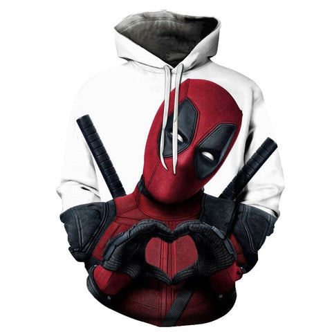 3D Print Marvel Superhero Deadpool 2 Hoodie