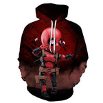 3D Print Marvel Superhero Deadpool 2 Hoodie