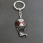 2018 Fashion Jewelry Marvel Super Hero Venom White Mask Keychain Men Women Keyring Pendant Spiderman Venom Mask Accessories