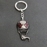 2018 Fashion Jewelry Marvel Super Hero Venom White Mask Keychain Men Women Keyring Pendant Spiderman Venom Mask Accessories